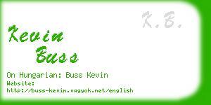 kevin buss business card